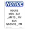 Signmission OSHA Notice, 5" Height, Sat Am To Sign, 5" X 3.5", Portrait OS-NS-D-35-V-13540 - alternate 1